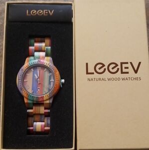LeeEv Rainbow wooden watch beautiful beauty